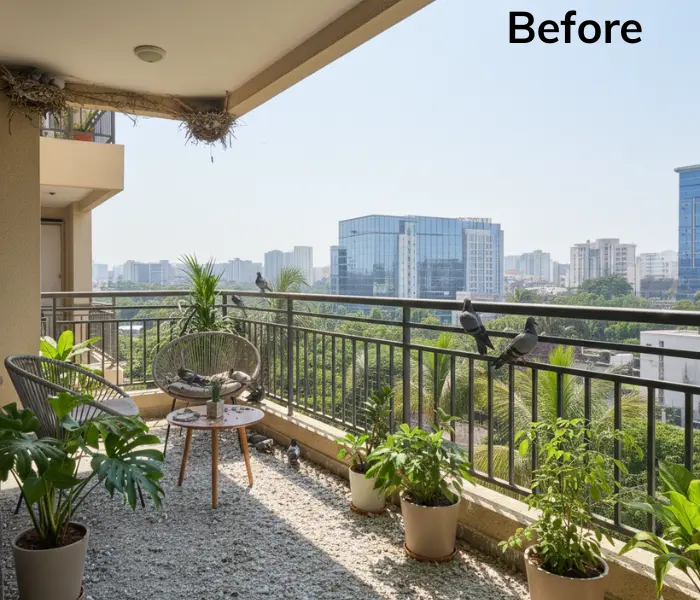 Antbird nets in Hyderabad | SafeBalconies | Invisible Grills & Balcony Safety Nets
