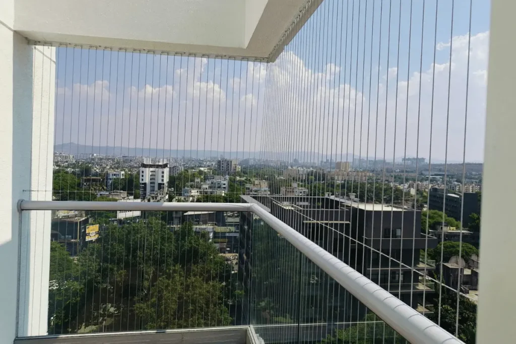 Invisible Grills & Balcony Safety Nets in Falnir, Mangalore | SafeBalconies | Invisible Grills & Balcony Safety Nets