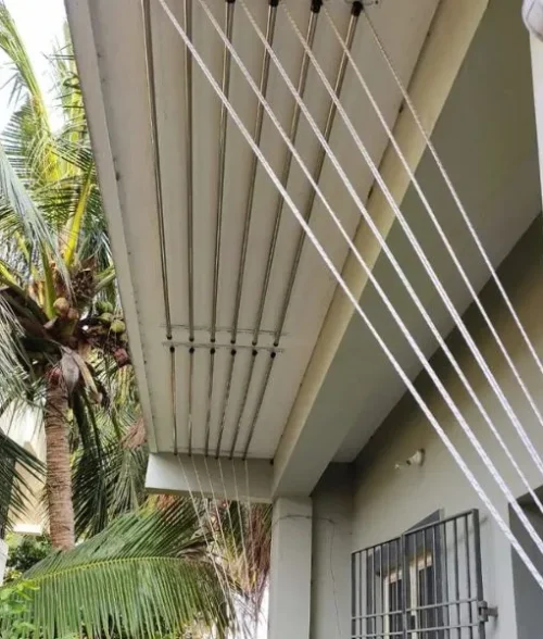 SS Ceiling Cloth Hanger | SafeBalconies | Invisible Grills & Balcony Safety Nets